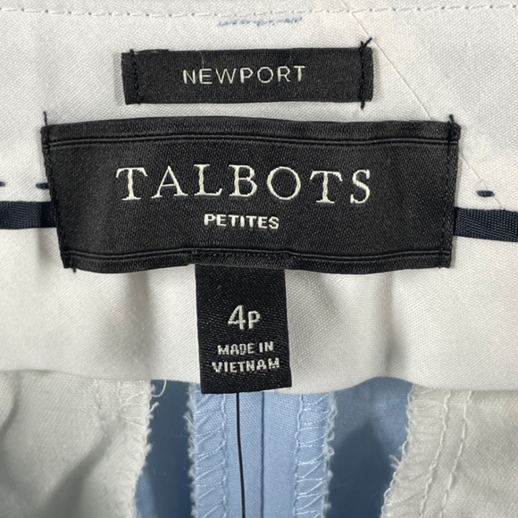 NEW Talbots Pants Womens 4 petite blue Newport straight leg trouser classic - Picture 4 of 10